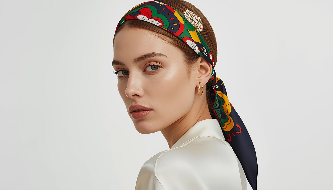 Silk scarf headwrap 2026 Calvin Klein